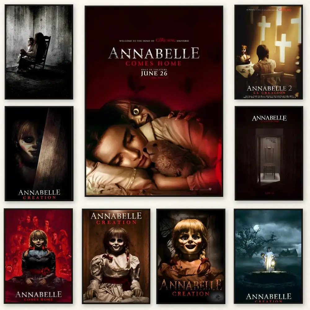 Horror movie Annabelle Poster Peel And Stick Indoor Bedroom Wall Decor Aesthetic Gift