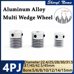 4PJ multi wedge belt synchronous pulley rubber belt timing pulley aluminum alloy industrial transmission accessories