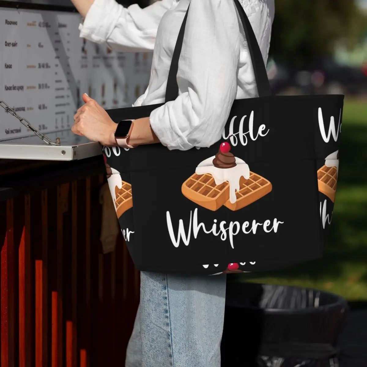 

Waffle Whisperer Beach Tote Bag Sport Gym Yoga Duffle Large Tote Bag Women Travel Bag Fitness bag