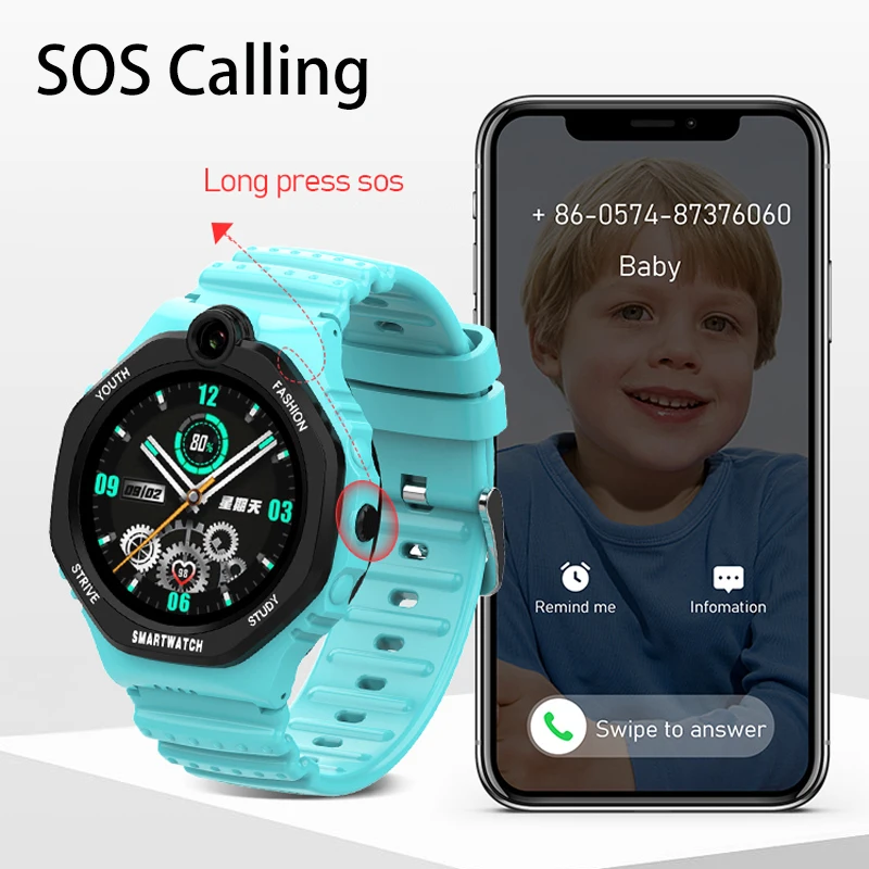 Wonlex Children Smart Watch 4G SOS Call HD Video Call WIFI GPS Location Tracker Camera Waterproof Kids SmartWatch KT26S