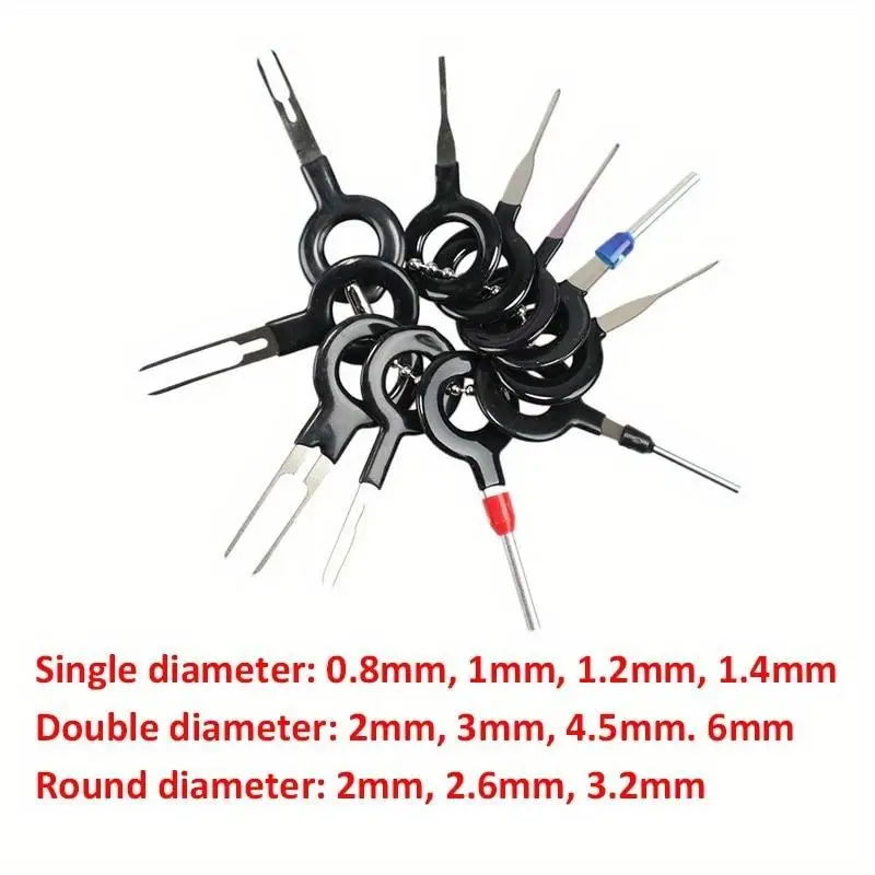 3pcs Terminal Removal Tool Car Electrical Wiring Crimp Connector Pin Extractor Kit Terminal Repair Disassembly Tool