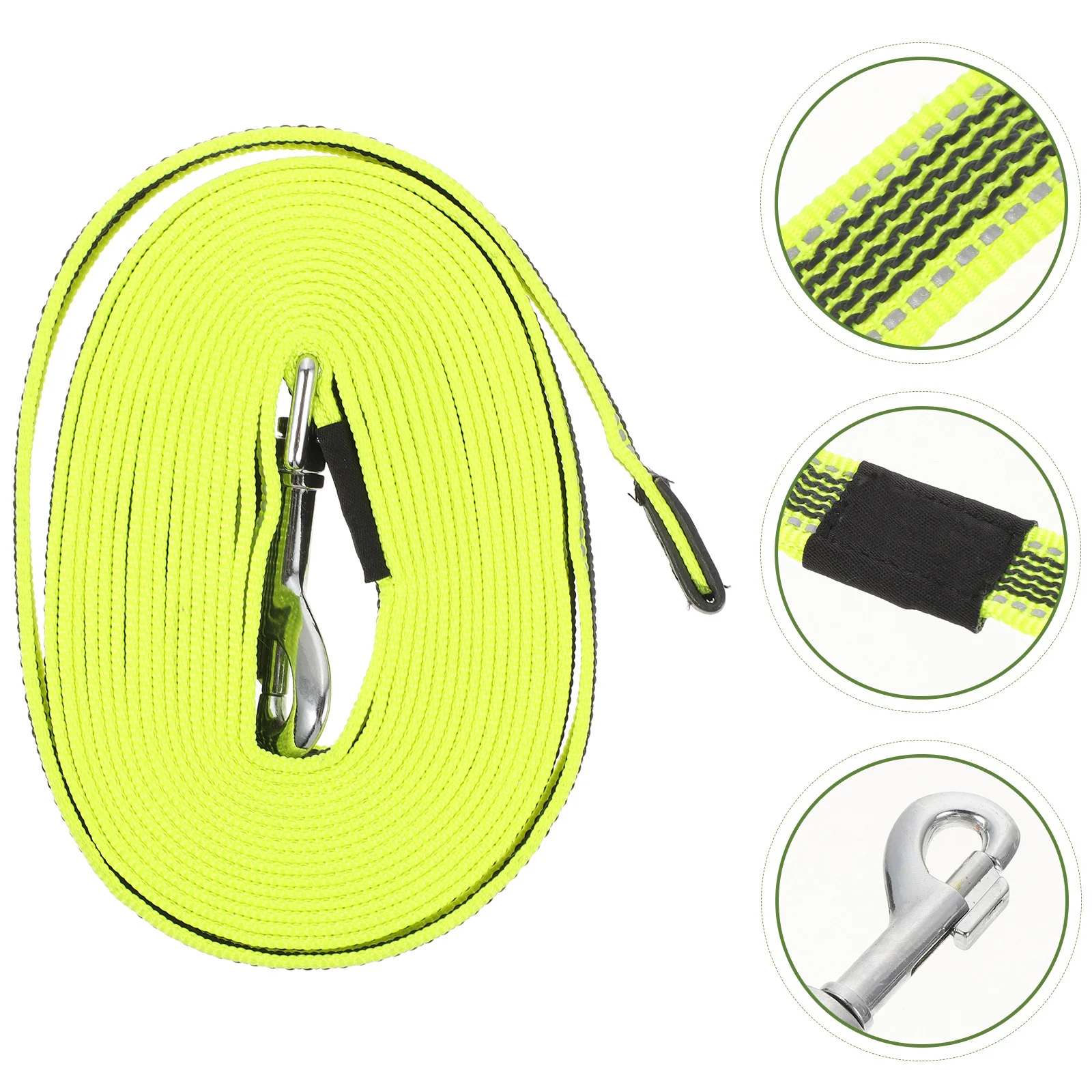 

Training Leash for Dogs Heavy Duty Stainless Steel Swivel Hook Fluorescent Green Rope for Walking Hiking Pet Outdoor Activities