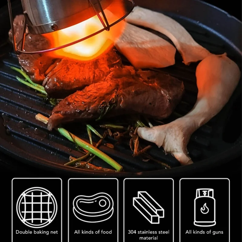 

Culinary Torch Attachment Smokeless 304 Stainless Steel Flamethrower For Searing Melting Baking Tool