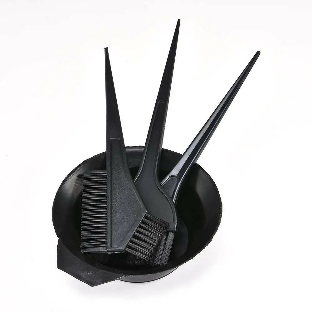 4Pcs/Set Hairdressing Set Barber Salon Dye Hair Colouring Brush Bleaching Bowl Tint Comb - Image 5