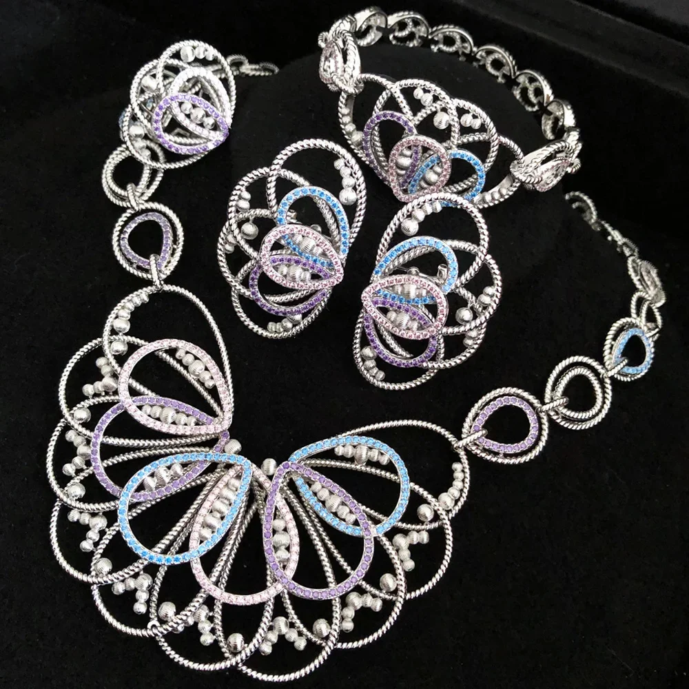 

Soramoore новая роскошная корона принцессы, 4 шт., ожерелье, серьги, браслет, кольцо, комплекты ювелирных изделий для женщин, оригинальные свадебные украшения