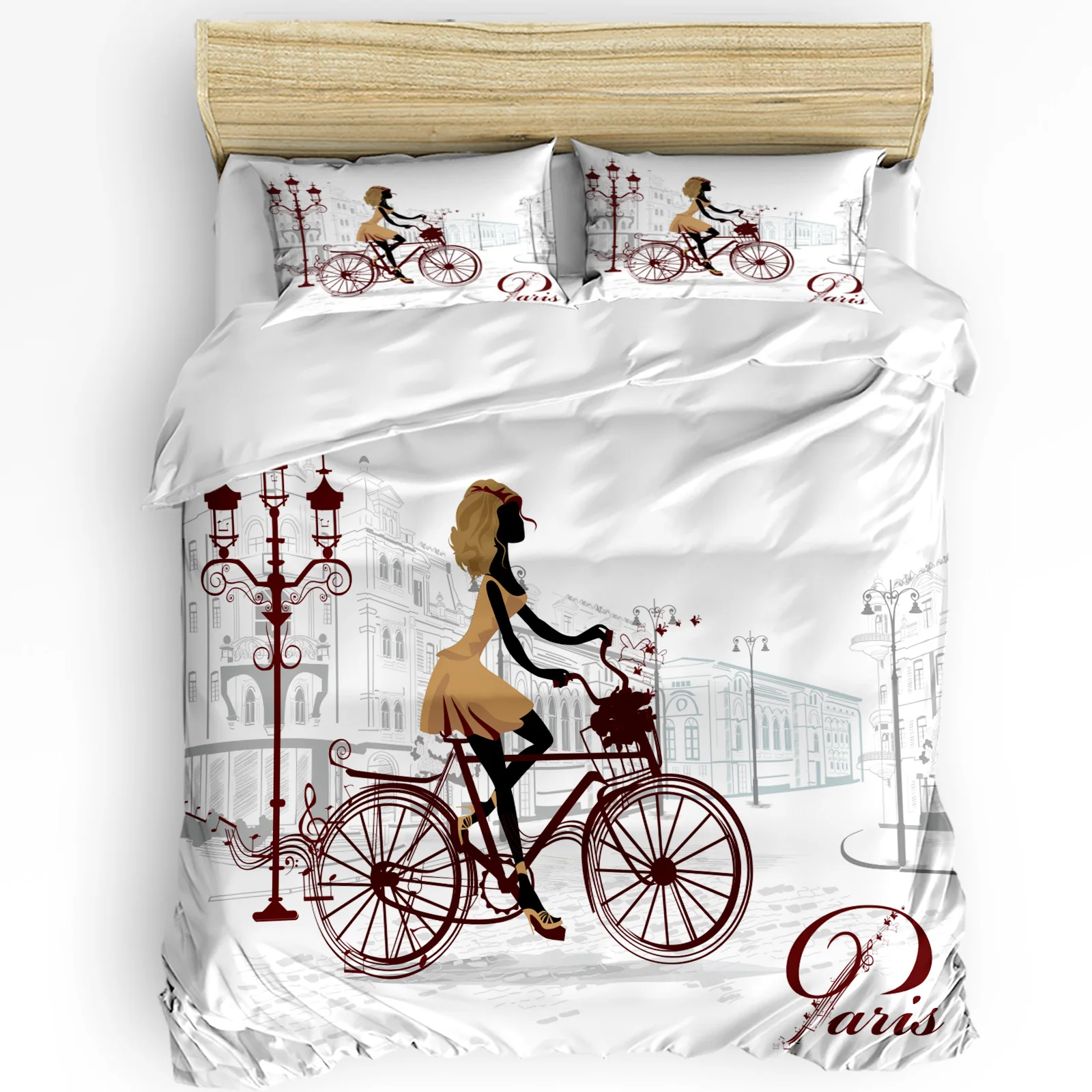 

Red Telephone Booth On The English Street 3pcs Bedding Set For Double Bed Home Textile Duvet Cover Quilt Cover Pillowcase