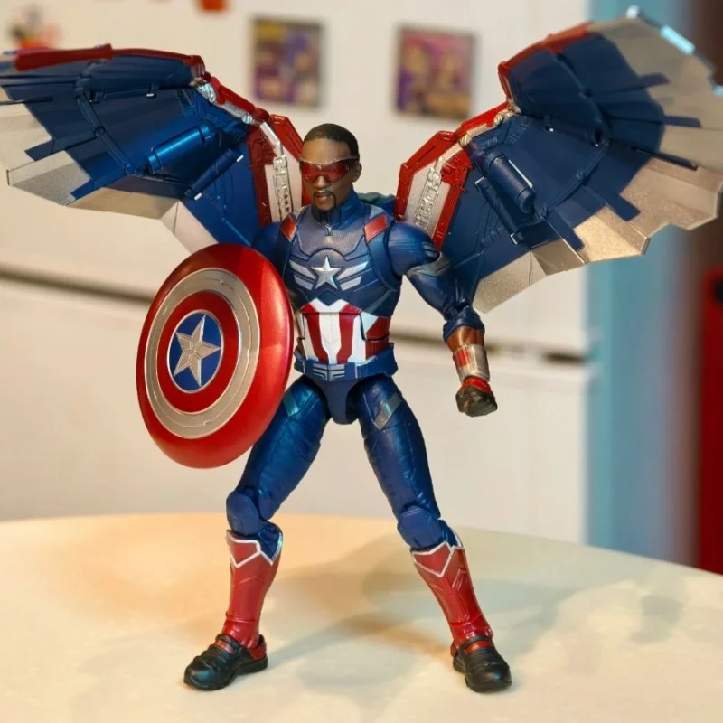 

Marvel Captain America: New World Order Falcon Sam Wilson 6 Inches Garage Kit Action Figure Anime Peripheral Desktop Ornaments