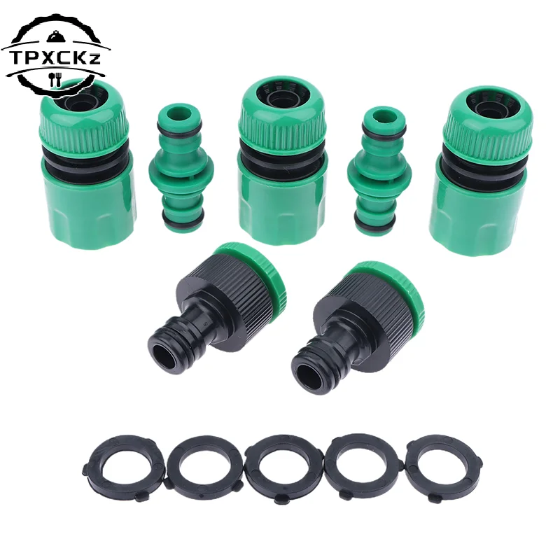 Garden Watering Hose PP Quick Connector 1/2” End Double Male Hose Coupling Joint Adapter Extender Set For Garden Hose Pipe