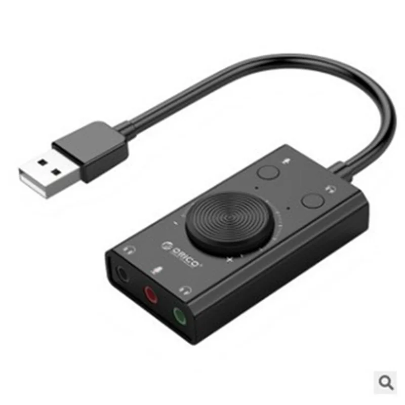 External USB Sound Card Audio Jack 3.5mm Cable Adapter Volume Adjustment Driver-free Stereo Microphone Speaker PC Laptop for PS4