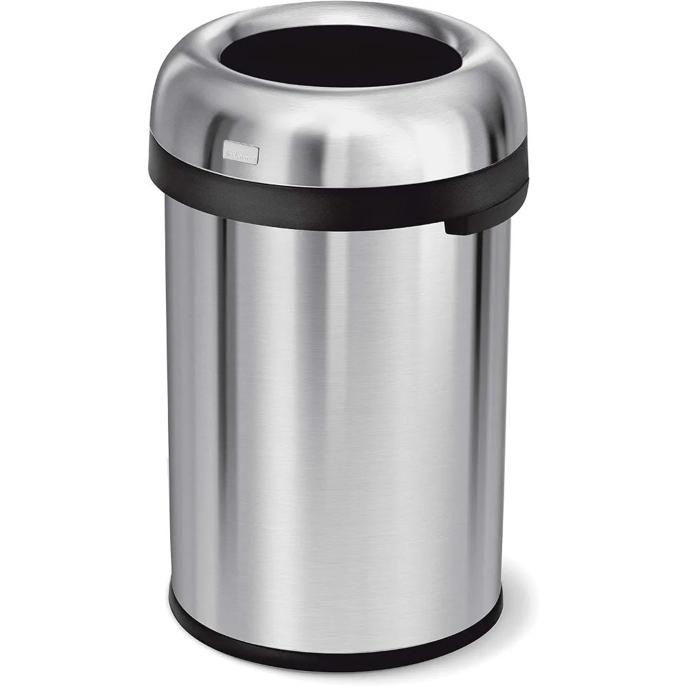 

115 Liter / 30 Gallon Bullet Open Top Trash Can Commercial Grade Heavy Gauge, Brushed Stainless Steel