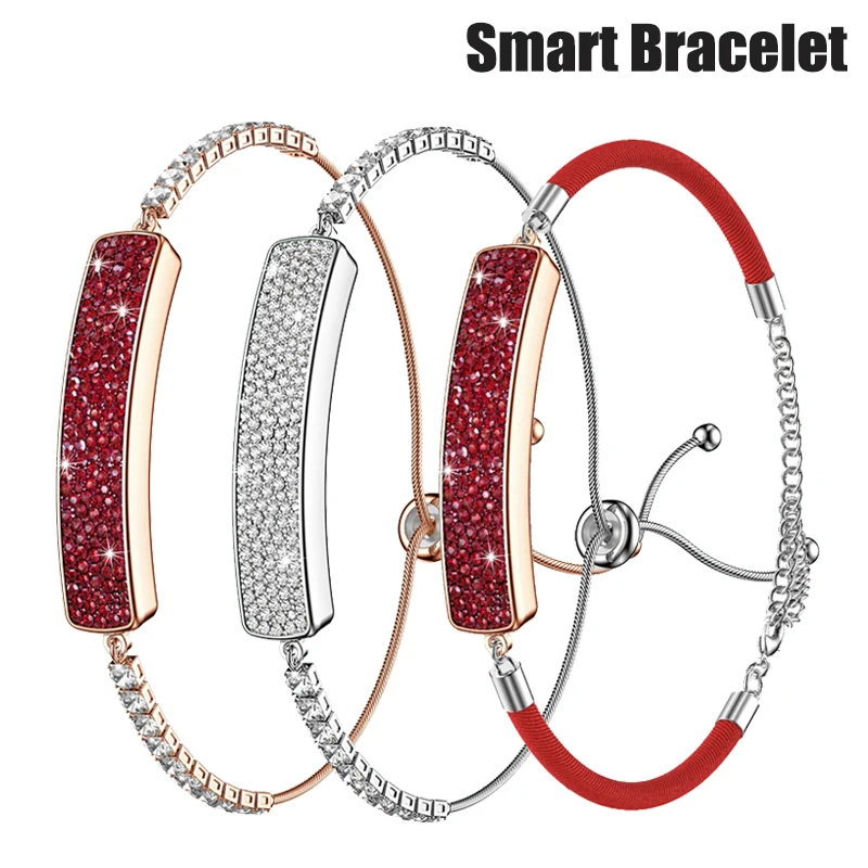 

Women Smart Bracelet Heart Rate Blood Oxygen Sleep Pedometer and Health Monitoring Bracelet Chain Smart Band for Couples