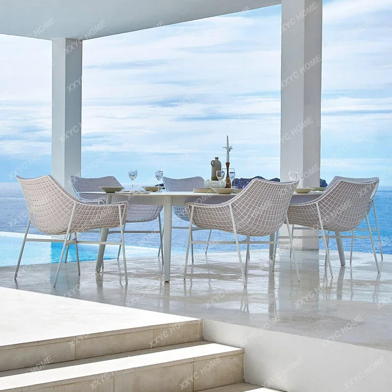 

Table and Chair Garden Balcony Outdoor Outdoor Iron Cast Aluminum Outdoor Five-Piece Set Combination