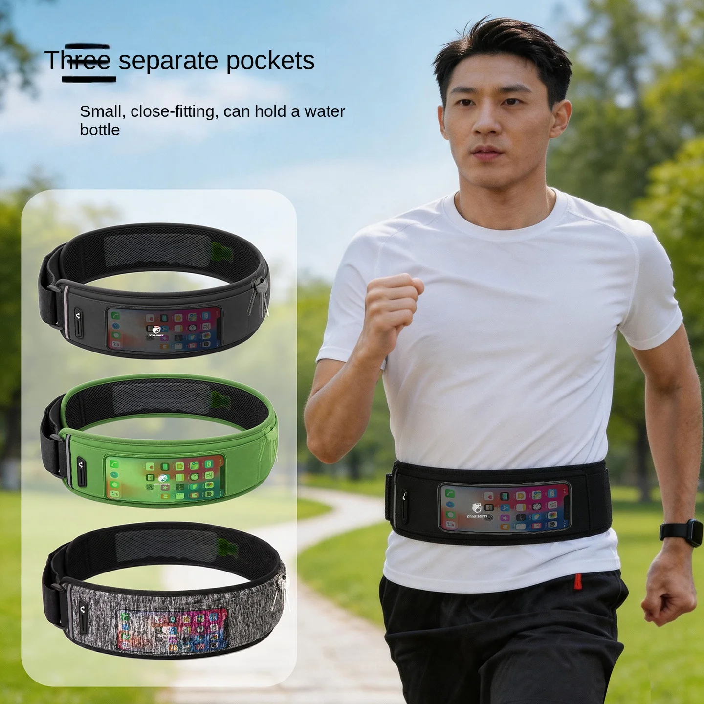 Sports Running Men’s Waist Bags for Phone Vacation Essentials Bicycle Hip Sack Mini Fanny Packs for Women and Man  Running Belt
