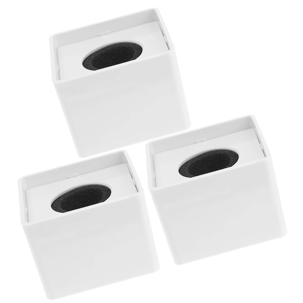 

3 Pcs Microphone Logo Flag Station Cube Interview Flags Accessories Portable ABS Plastic Wide Compatibility Easy