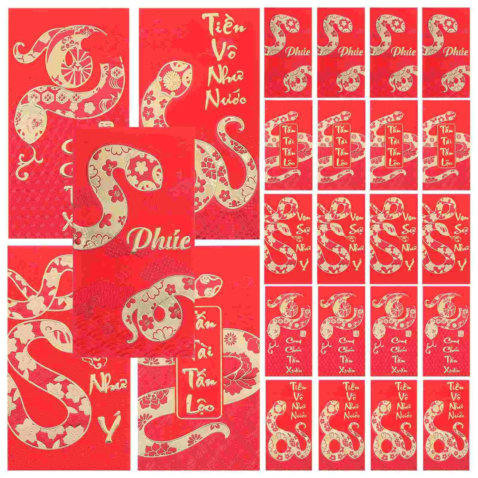 

Snake Year Red Envelope of The Spring Festival Traditional Packet Lunar Calendar New Money Pouches