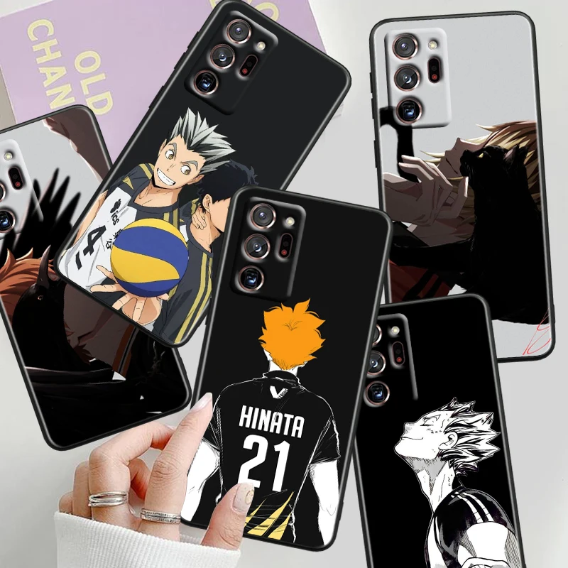 Anime H-Haikyuu T-Tobio For Samsung Note 20 10 Ultra Plus A31 A14 A12 A70 A34 A25 A04 A05 A15 A24 5G Black Cover Phone Case