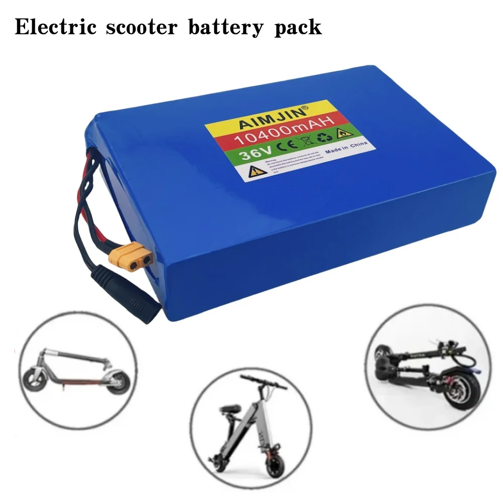 10S4P 36V 10400mAh lithium-ion battery pack to replace power battery, suitable for electric scooter battery with BMS