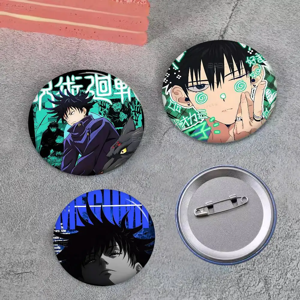 Anime Fushiguro Megumi Jujutsu Kaisen New  Brooches Soft Button Pin Funny Silly Gnarpy on A Skateboard Meme Badge Gamer Gifts
