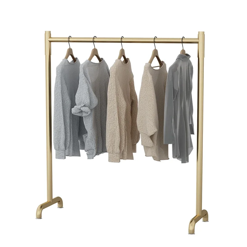 

Drying Balcony Floor Clothes Rack Metal Shop Golden Display Living Room Clothing Rack Stand Hall Indoor Arara De Roupa Furniture