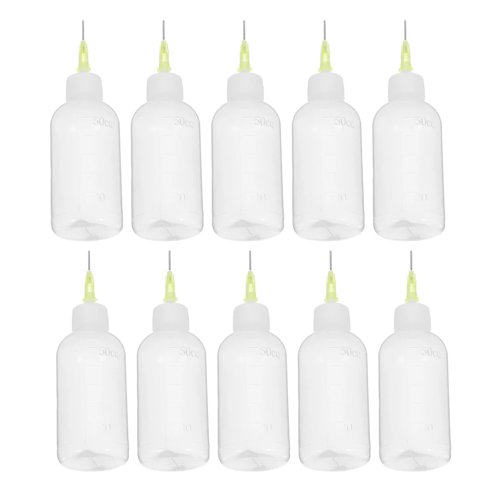 

12 pcs Needle Glue Dispensing Bottles Precision Tip Applicator Squeeze Craft Glue Bottles Plastic Reusable Lab Bottle