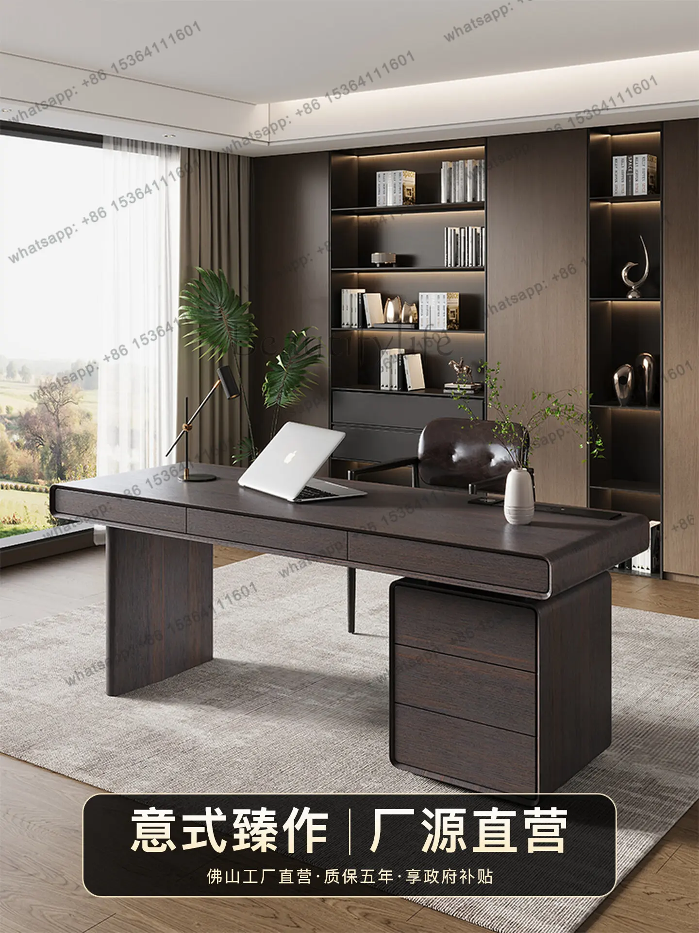 XX. New Italian minimalist home study desk light luxury modern living room writing desk
