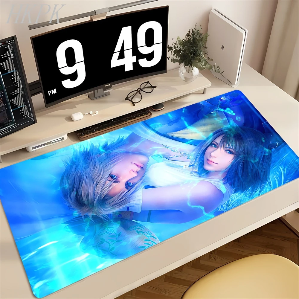 

XXL Anime Final Fantasy Aerith Gainsborough Mousepad Computer Gamer Lock Edge Table Pad Large Keyboard Mouse Pad Natural Carpet
