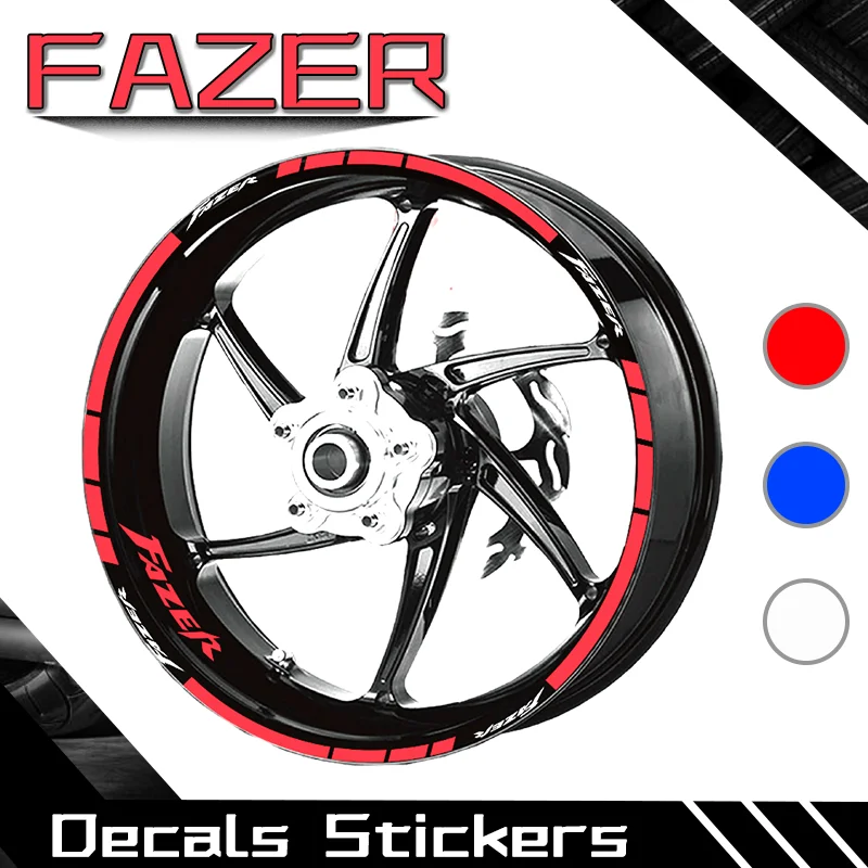 

For FZ1 FZ6 FZ8 FZ25 FAZER fazer Motorcycle Wheel Stickers Stripes Reflective Waterproof Wheel Decals Stickers 4 colors