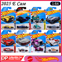 New Hot Wheels Cars 2025 E Case 1:64 Mustang Honda Aston Martin Chevy Koenigsegg Diecast Vehicle Model Cars