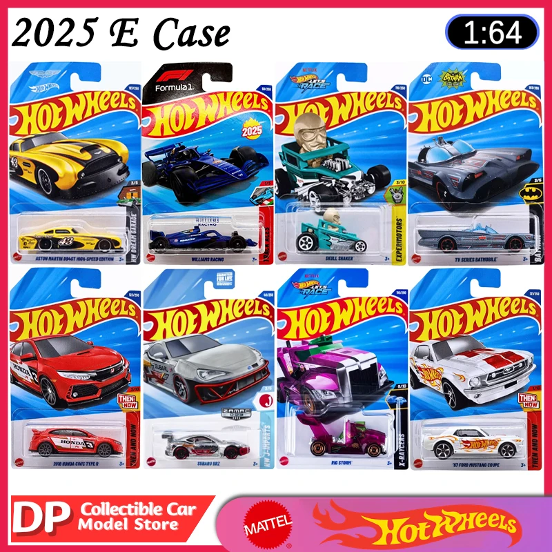 New Hot Wheels Cars 2025 E Case 1:64 Mustang Honda Aston Martin Chevy Koenigsegg Diecast Vehicle Model Cars