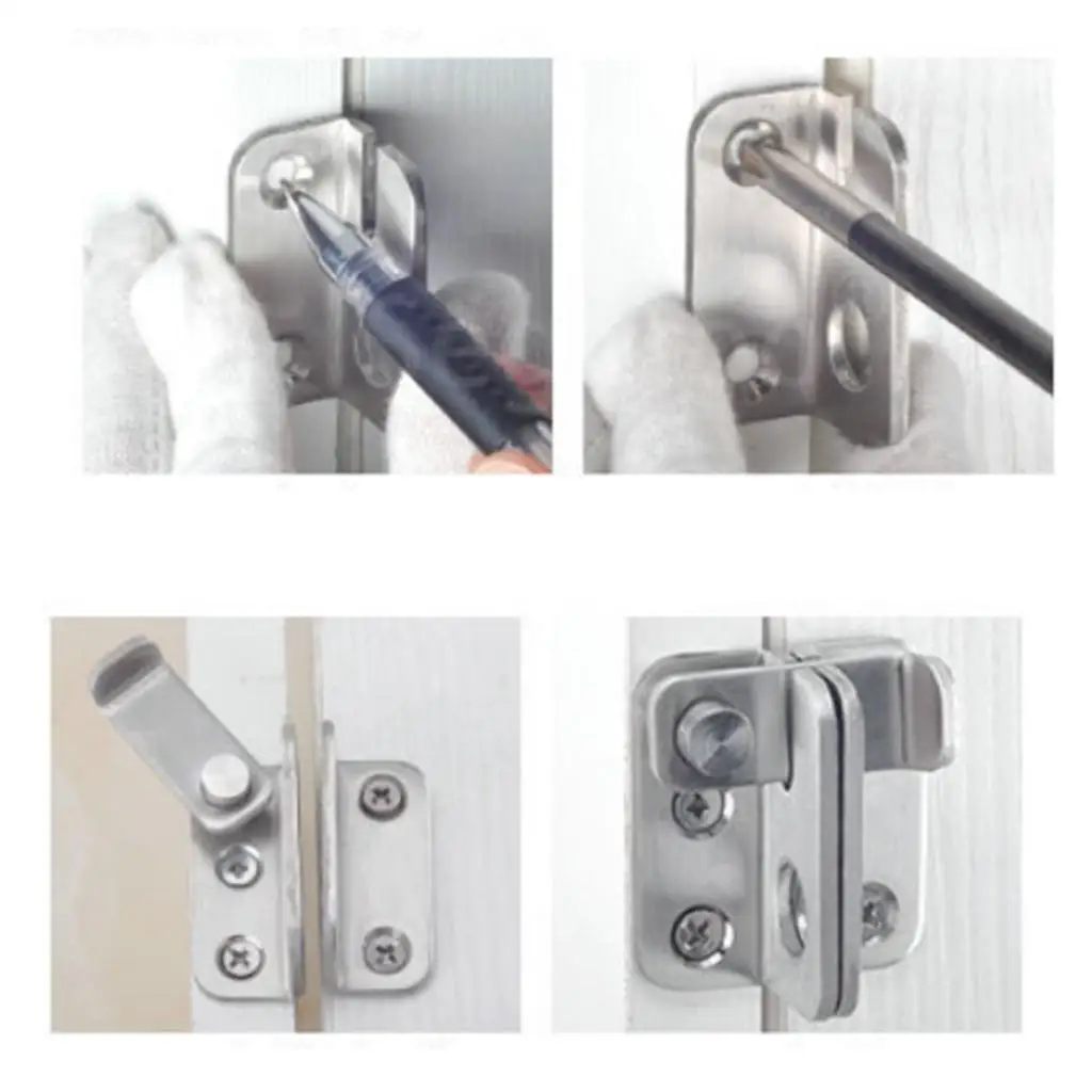 Door Security Guards Multi Purpose Latch Lock Staple Hasp for Home Improvement Projects