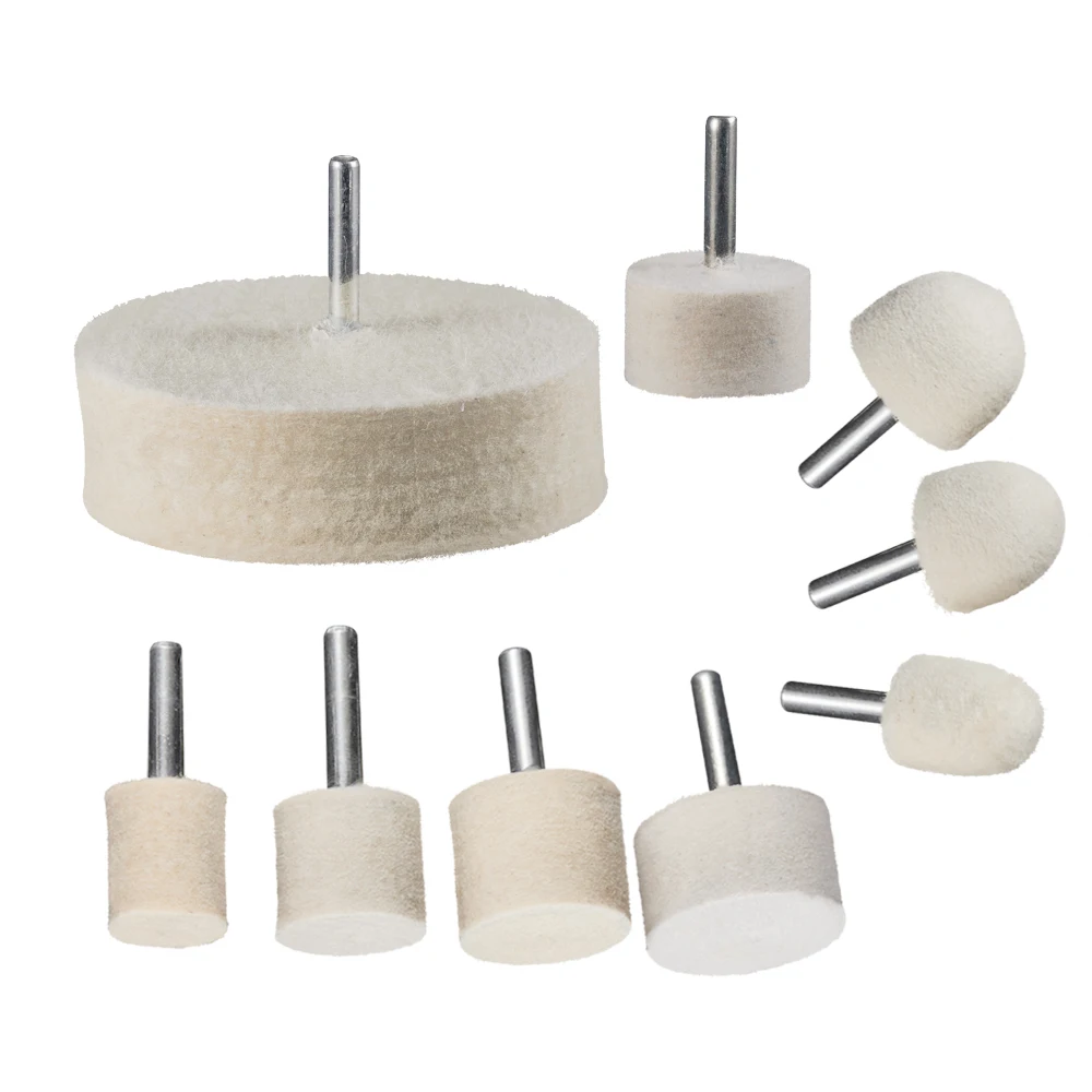 6mm Shank 16-100mm Pad Wool Felt Polishing Buffing Wheel Grinding Head Metals Rotary Tools Wheels Tool Drill Electric Grinder