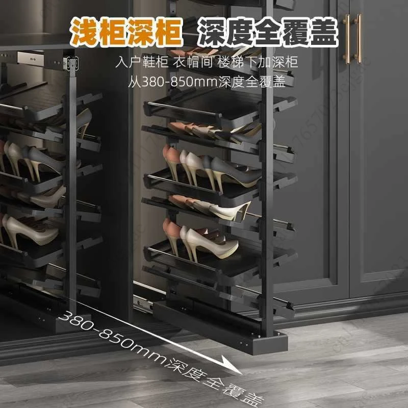 Rotating Shoe Rack Space Saving Revolving Shoe Cabinet Modern Vertical Shoe Storage Organizer Tower for Home Entrance Hallway