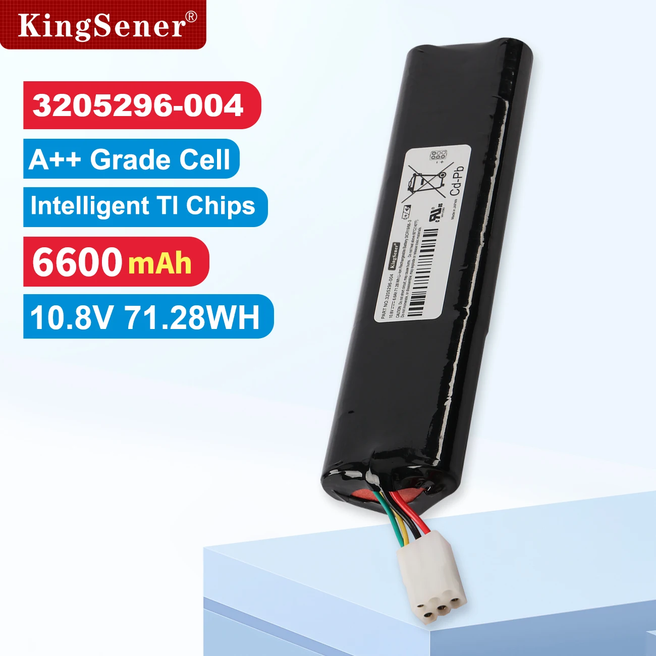 KingSener 3205296-004 Rechargeable Battery For Physio-Control LIFEPAK 20e Defibrillator 11141-000112 3UR18650V-3 3205296-003