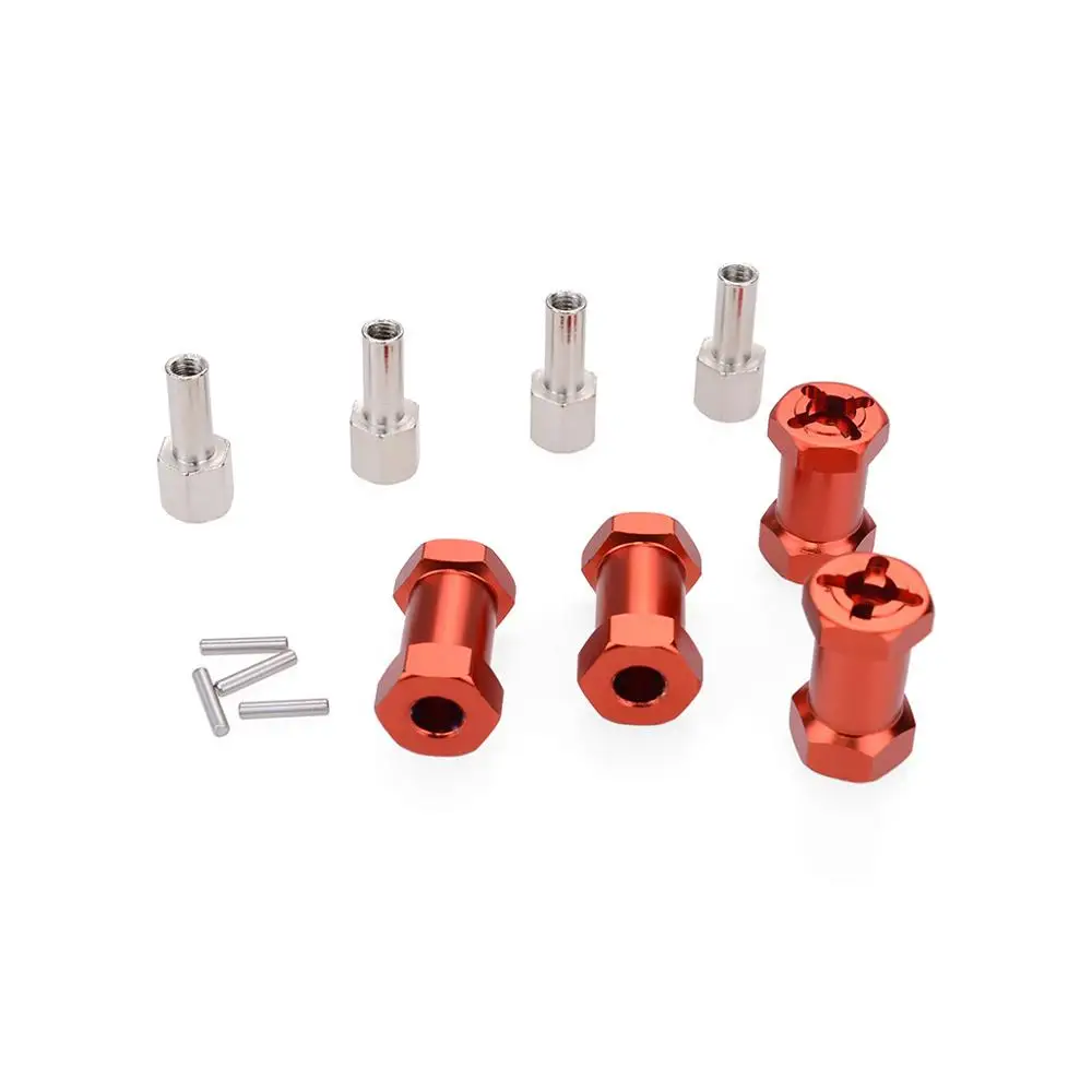 4pcs RC Car 12mm Hex Wheel Hub Drive Adaptor 20mm 25mm Aluminum Extension Combiner Coupler for 1/10 RC Crawler Axial SCX10 Toys