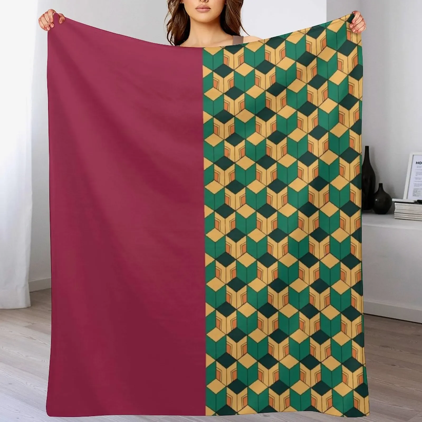 

Tomioka pattern Throw Blanket Large Tourist Soft Plaid Luxury Throw Blankets
