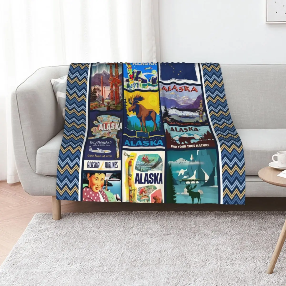 Alaska - I love ALASKA Throw Blanket Soft Plaid Luxury Throw Furrys For Sofa Thin Blankets For Sofas Sleeping Bag Blankets