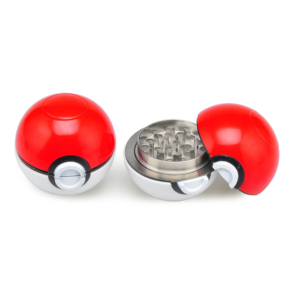 12pcs Poke Ball Metal Tobacco Spice Grinder 3 Layers Herbal Crusher 50mm Smoke Coffee Herb Cigarette Accessories