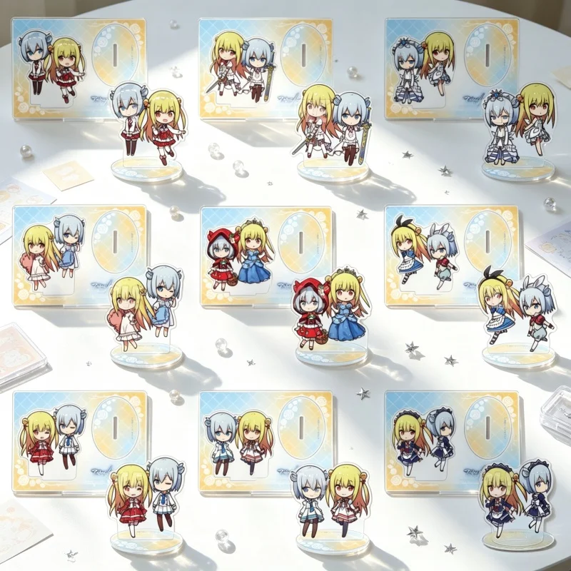 10CM Acrylic Stand Model Keychain Assassin's Pride Anime Fan Figurine Decoration For Bookcases,Desktops Elise Angel/Melida Angel