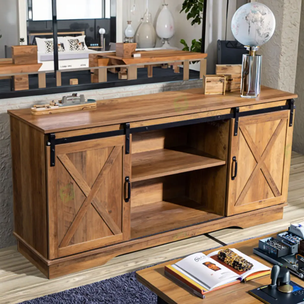 #Vintage-Style TV Console American-Style Vintage Media Cabinet Storage Unit 54 X 16x 30