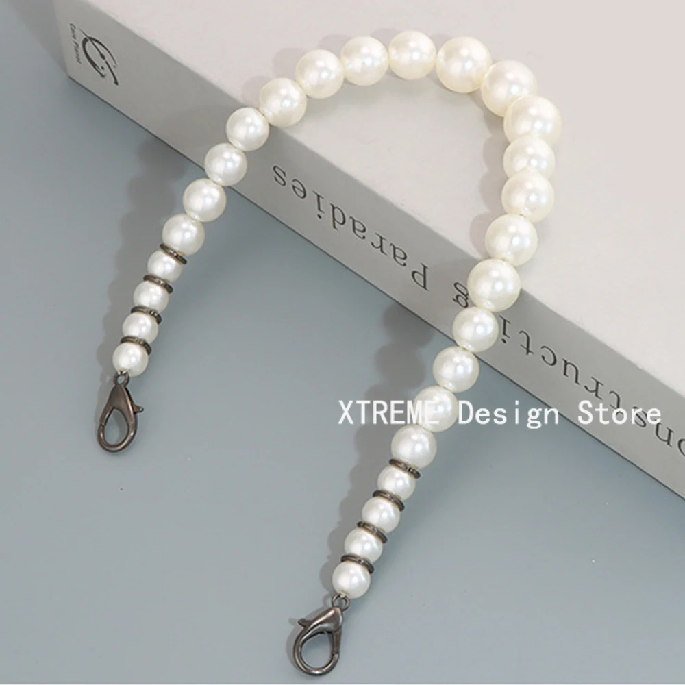 Fashion Pearl Strap For Bags DIY Purse Handbag Handles Replacement Short Imitation Pearl Bead Chain For Handbag Multifunctional