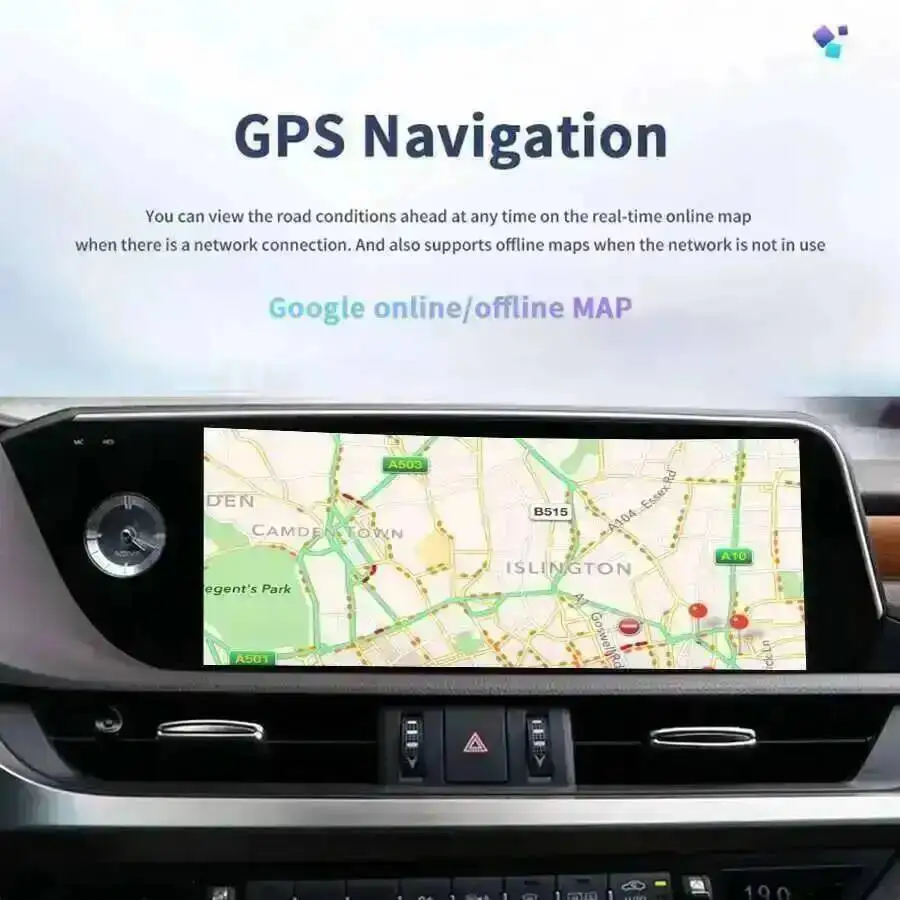 12.3inch Screen Navigation For Lexus ES ES300h ES350h ES300 ES330 ES350 2018-2021 Car Radio Car GPS Carplay BT Android 14 Stereo