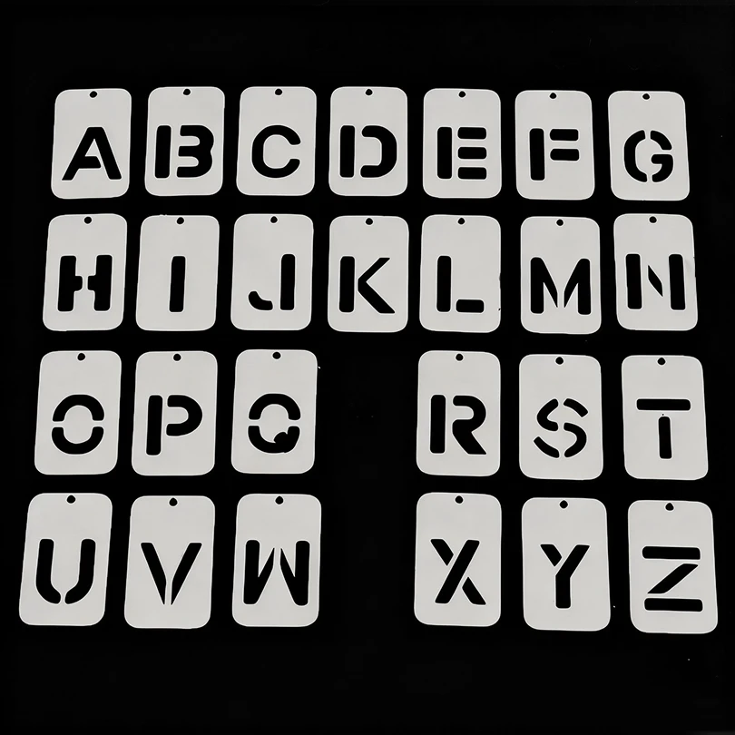 

8/26pcs Silver color 26 Hollowed-Out English Initial Stainless Steel charm Pendant Jewelry Accessories Women men for DIY Jewelry