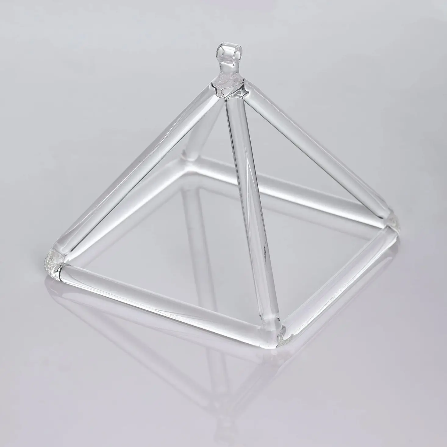 Hye-eun Crystal Singing Pyramids Clear Quartz Crystal Singing Pyramid for Musical Instrument
