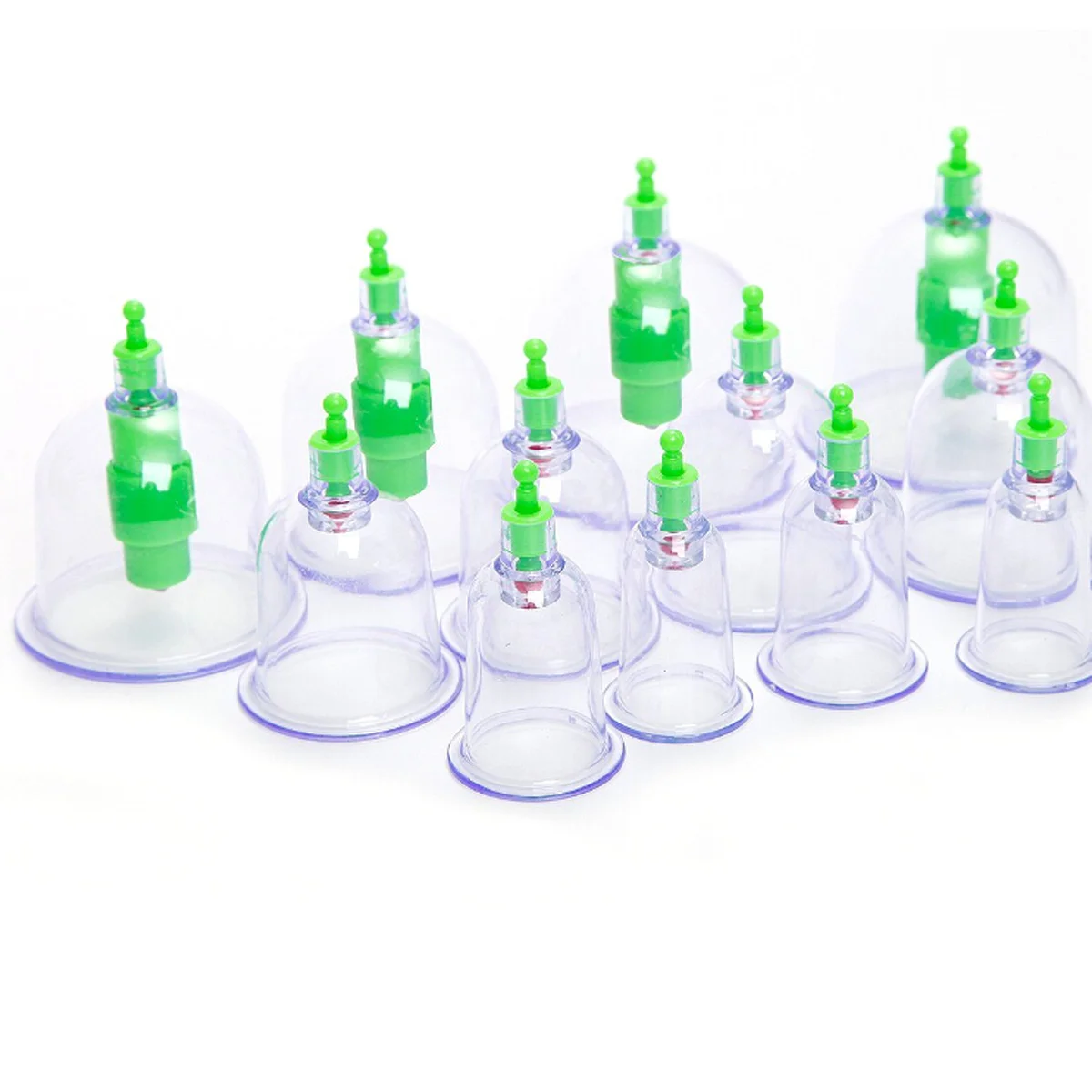 Silicone Vacuum Cupping Set, Ventosas, Articulação muscular, Removedor de celulite, Chinês, 12 Copas