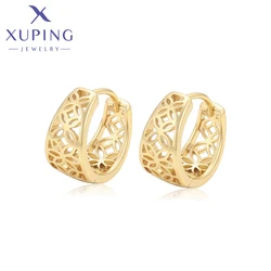 Xuping Jewelry New Arrival Promotion Simple No Stone Light Gold Color Huggies Earrings for Women Party Gift X000673137