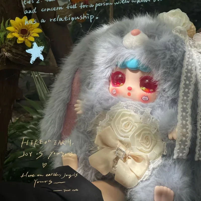 Original Nai Fu Bunny Series Blind Box 600% Body Flowing Sand Eye Trendy Collectible Toy Mystery Box Compatible Birthday Gift