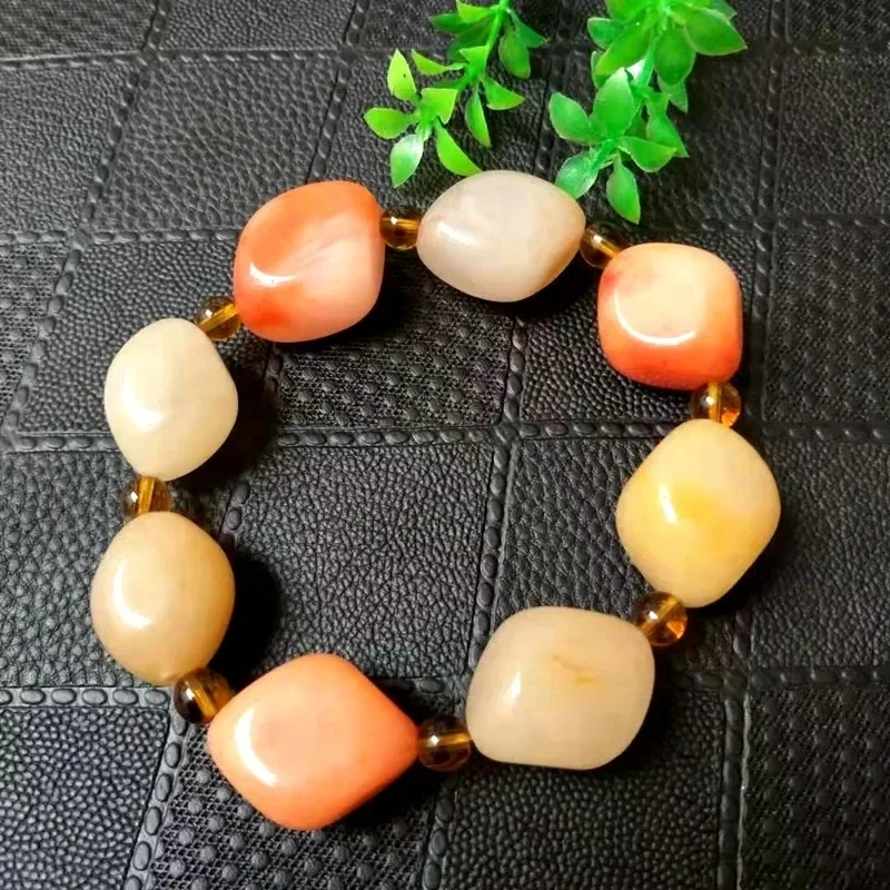 حقيقية الطبيعية الأبيض اليشم أساور جديدة عالية الجودة الذهب الحرير سوار مرصع باليشم جوهرة مادة البذور الخفيفة غرامة مجوهرات الإسورة مربع #3