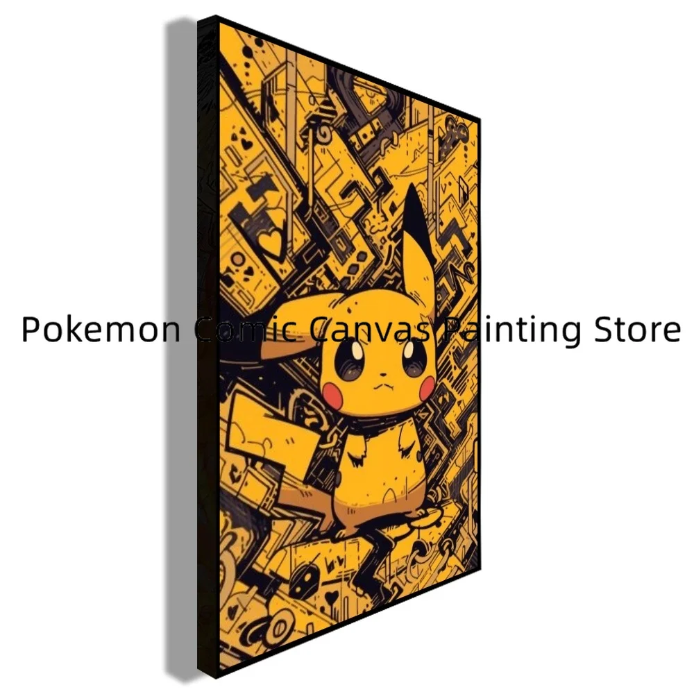 Pegatinas y pósteres de Pokémon de Anime japonés, accesorios de decoración del hogar, lienzo de pared, regalo para niños