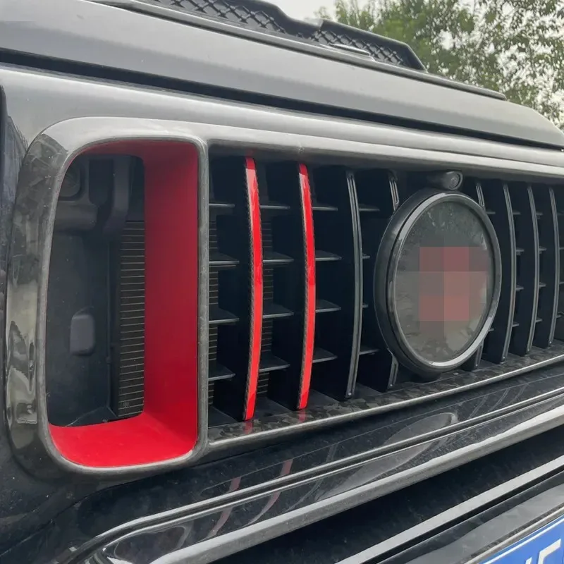 For 2019-2024 Mercedes Benz G-Class G500g63g350g400g550 Modified with A Red Carbon Fiber Vertical Decorative Strip