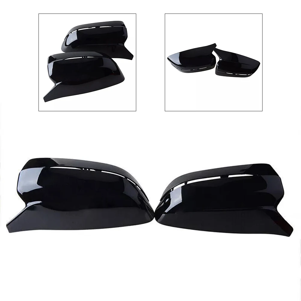 Stylish Gloss Black Side Mirror Cap Covers for BMW Series Vehicles Perfectly Fitting Design Without Modifications